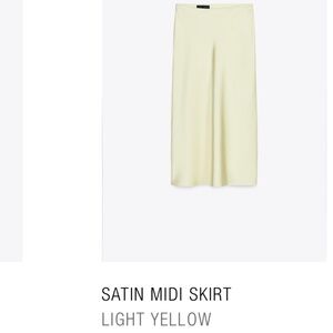 Zara SATIN MIDI SKIRT